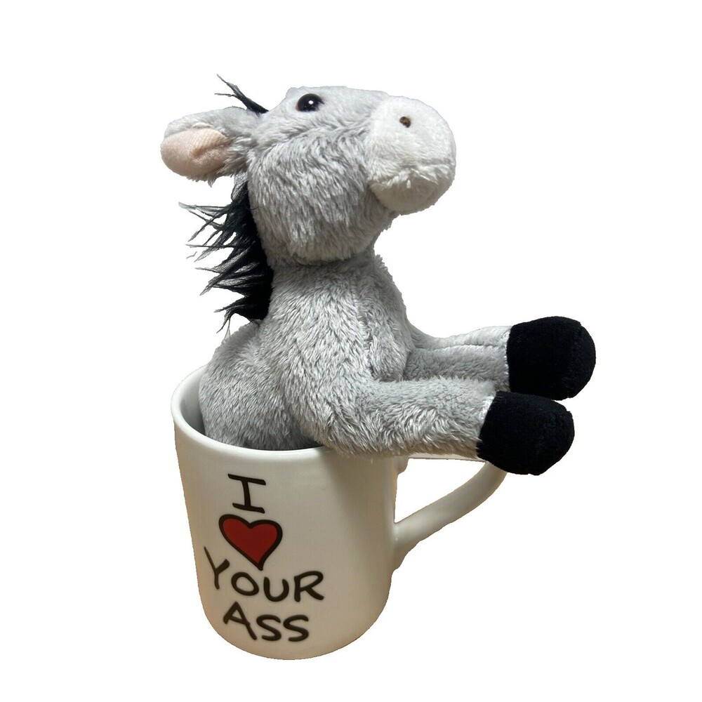 Our Name is Mud Love Your Donkey Plush and Coffee Mug Set 2pc Set